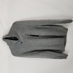 Banana Republic x Repreve Gray Shawl Collar Button Sweater Men Large Grandpa NWT